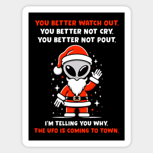 Funny Alien Gifts Men Women Kids UFO Ugly Christmas Alien Magnet